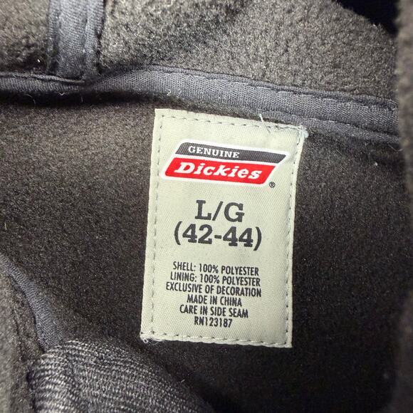 Dickies Black Quilted Insulated Flannel Shirt Jacket with Hood Size L/G (42-44) - Picture 10 of 13